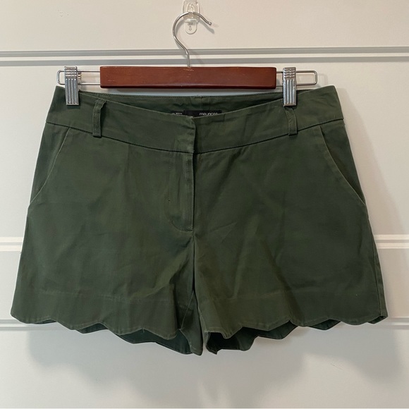 Maurice’s Size 2 Green Scalloped Hem Shorts - Picture 1 of 12